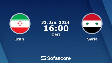 iran vs syria live score